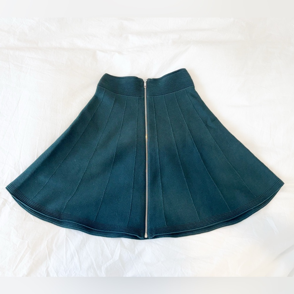 Sandro A-Line Knit Skirt Green